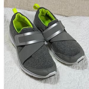 Vionic Women's 8 Gray 336 Darcy Strap Comfort Walking Shoe Sneaker Arch Support